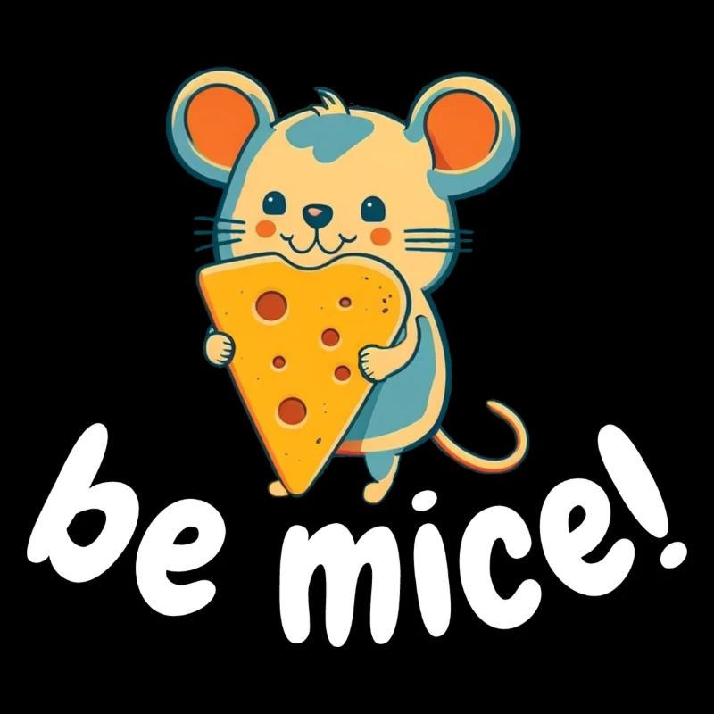 Süßes Maus Cartoon Stil Kinder Tshirt