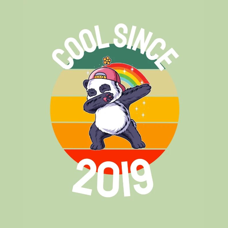 Cool Seit 2019 Retro Dabbing Panda 3. Geburtstag