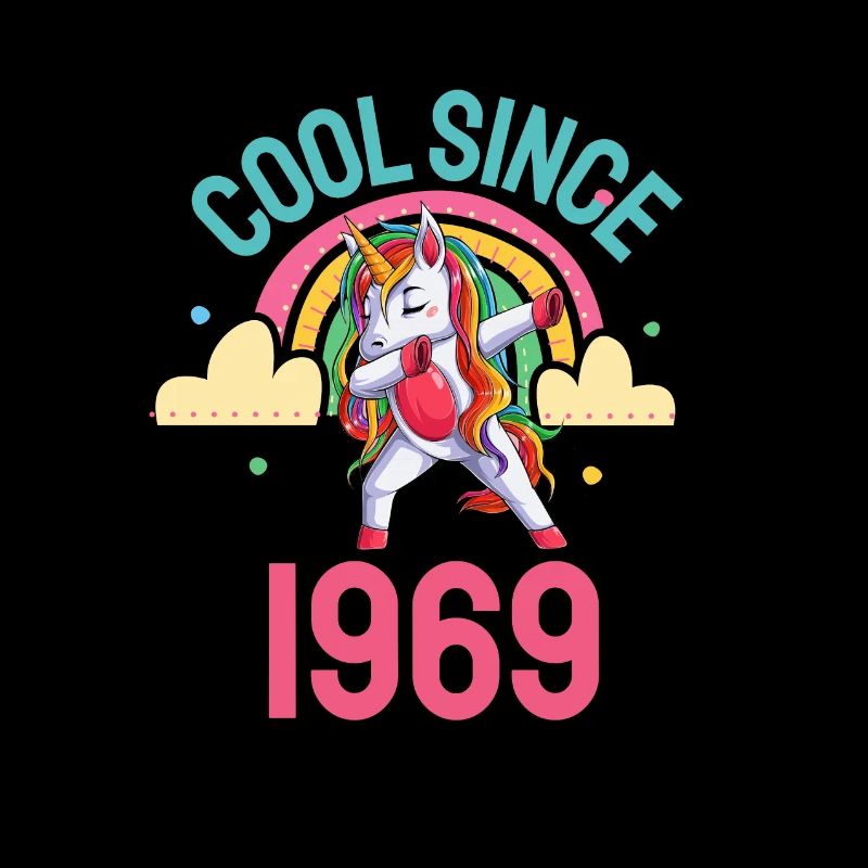 Cool since 1969 Dabbing Unicorn 53rd birthday