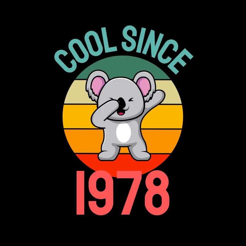 Cool seit 1978 Retro Dabbing Koala 44. Geburtstag