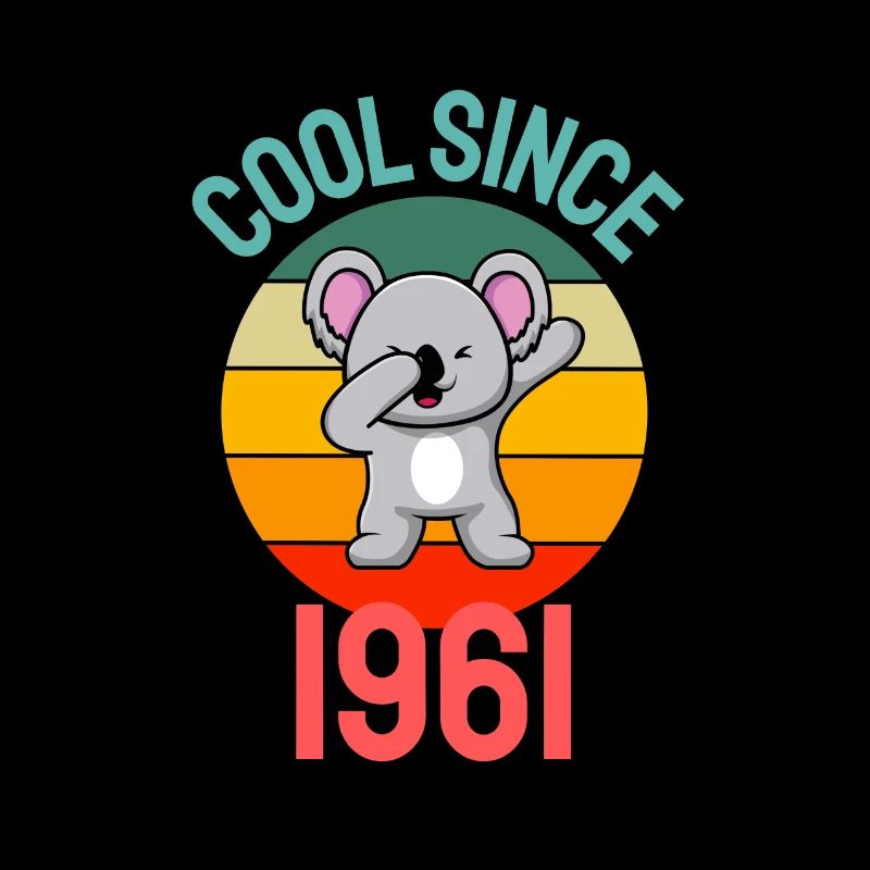 Cool seit 1961 Retro Dabbing Koala 62. Geburtstag