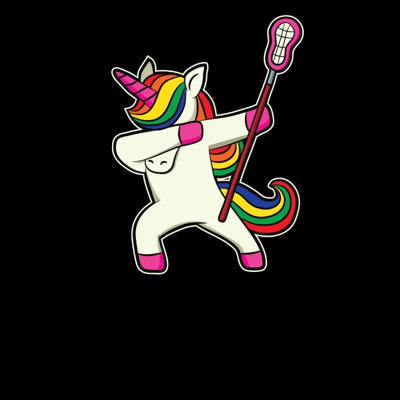 Dabbing Einhorn Mädchen Lacrosse-Spieler Sprüche