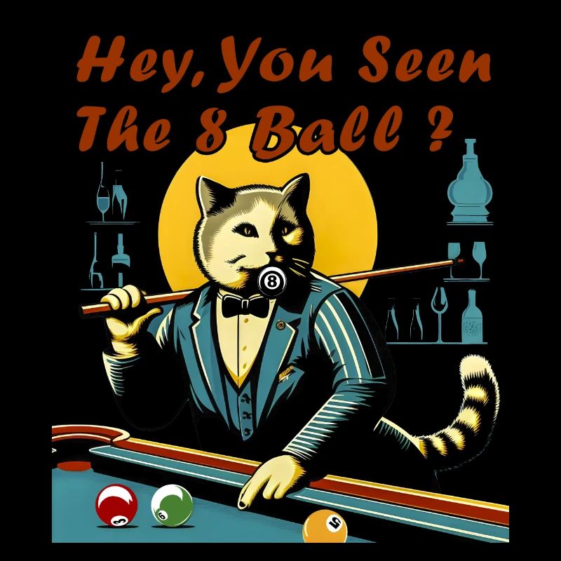 Se demander drôle de chat de billard est à la recherche