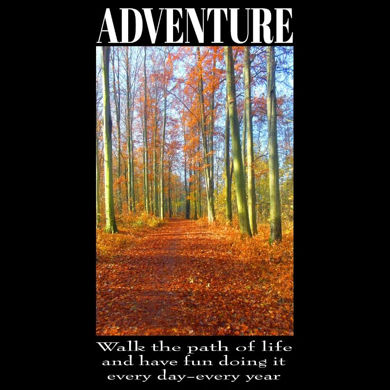 Autumn forest path hiking design