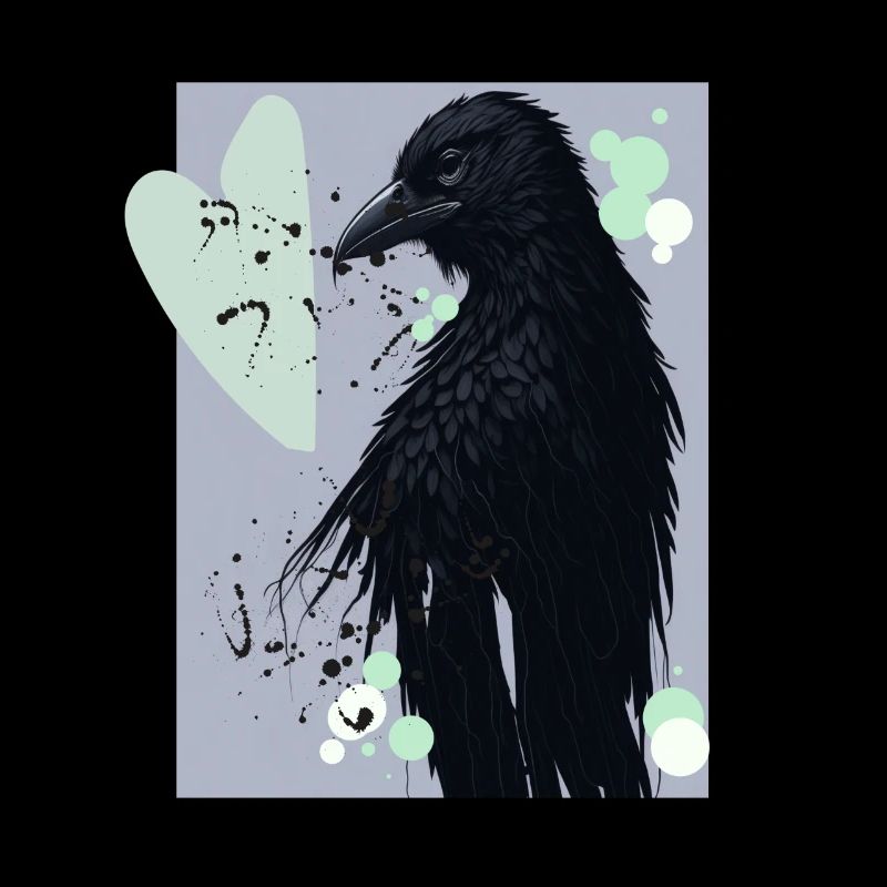 Corbeau éclaboussé noir