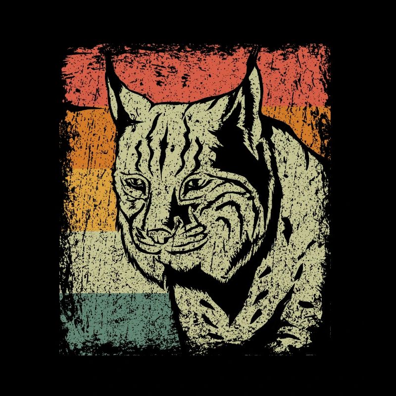Vintage Luchs Wildtier Tier Geschenk