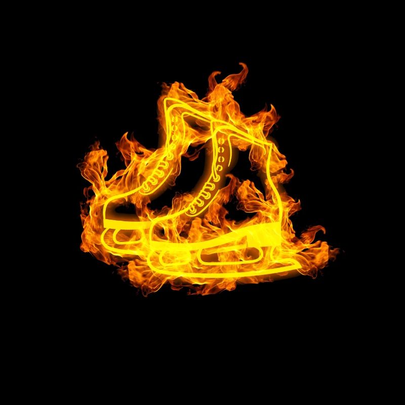 Fire Skating Ice Skates