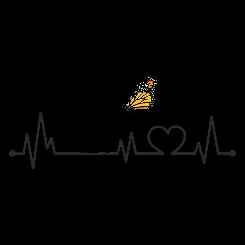 Fréquence de battement de cœur de chat ECG papillon