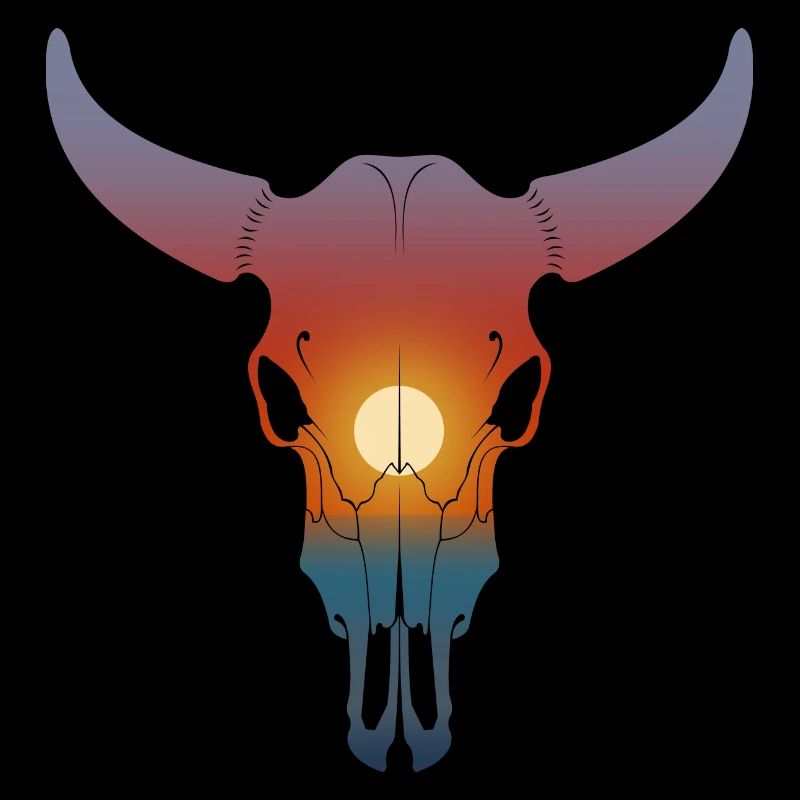 Sunset skull