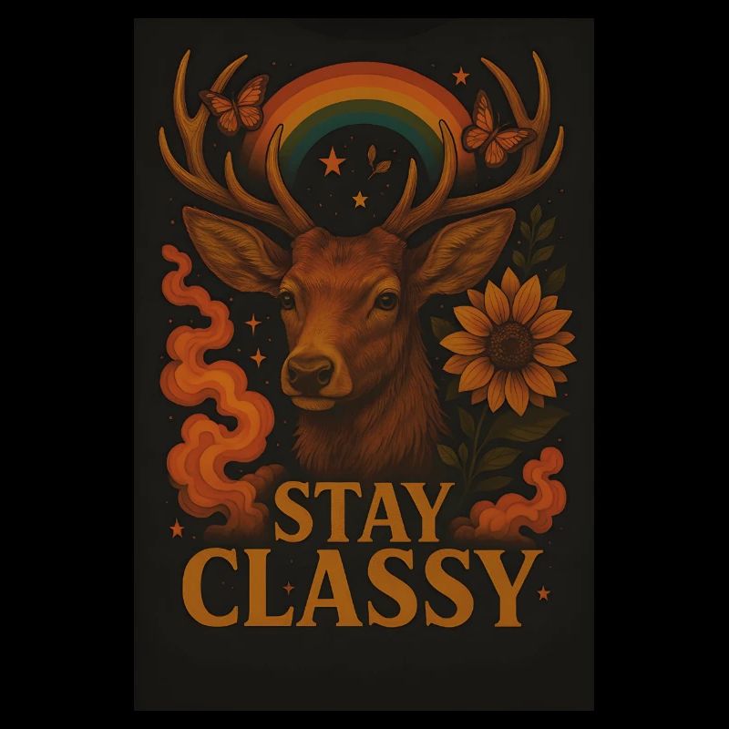 Deer with Rainbow – Stay Classy – Nature Meets