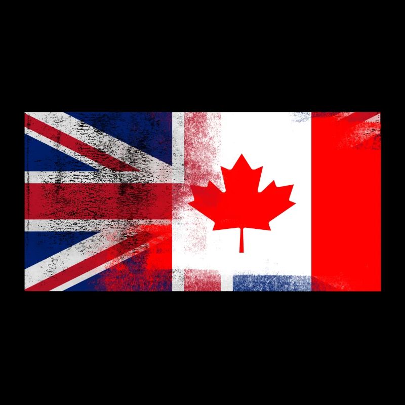 British Canadian Half Canada Half UK Flag