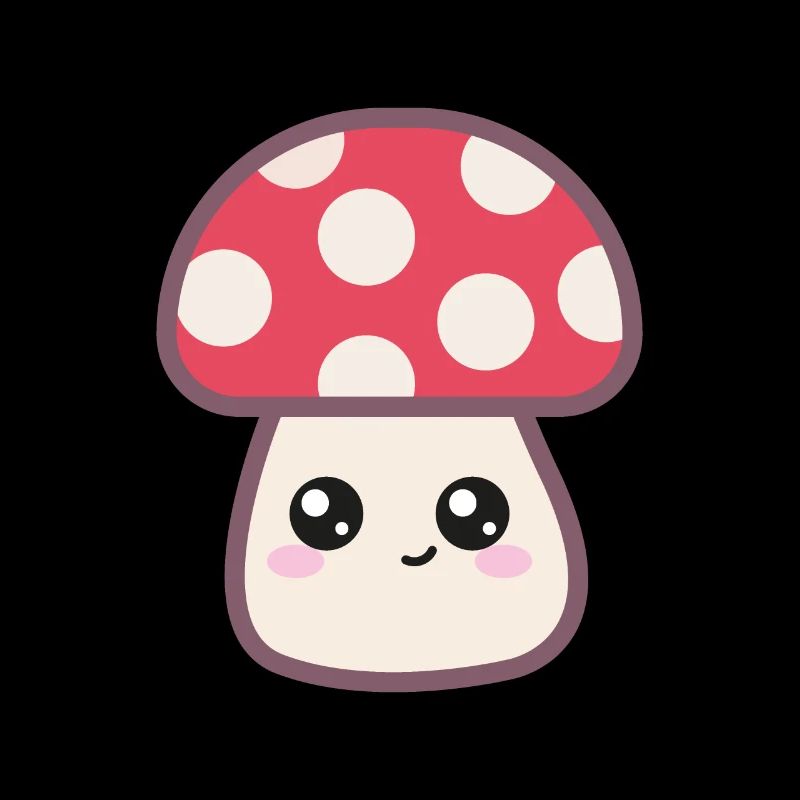 Champignon Mignon Dessin Kawaii
