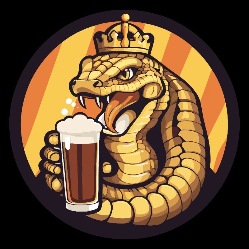 Schlange Kobra Bier
