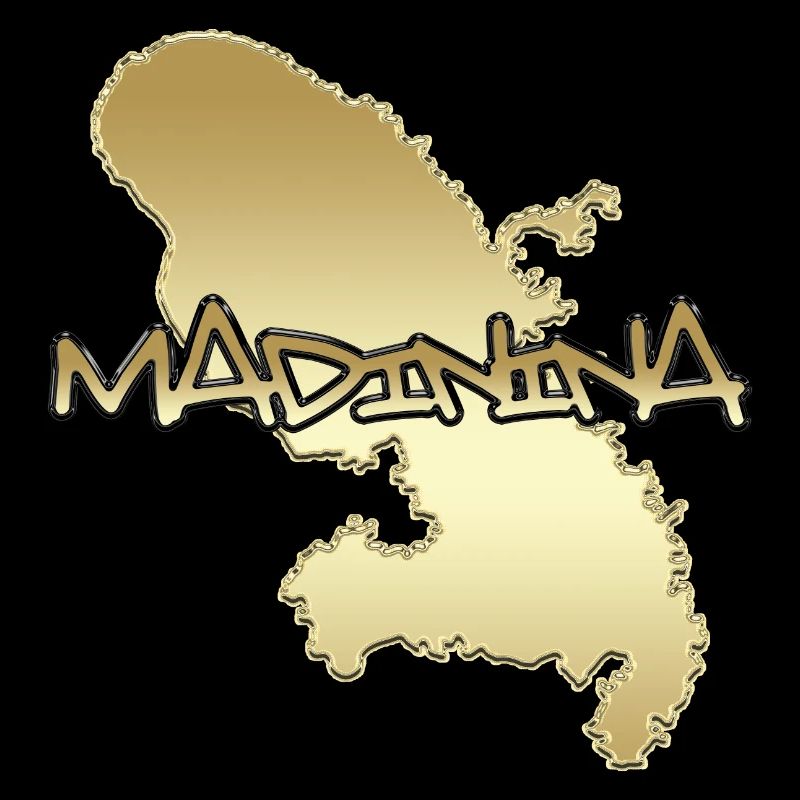 Madinina Gold Effect Map Martinique Antilles 972