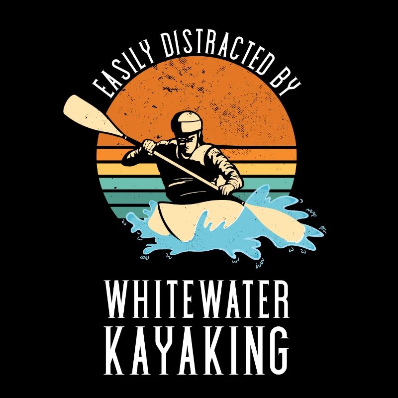 Facilement distrait par le kayak en eau vive