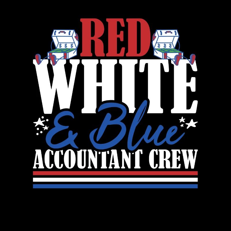 Vétéran du drapeau américain Rouge Blanc & Bleu Équipe comptable