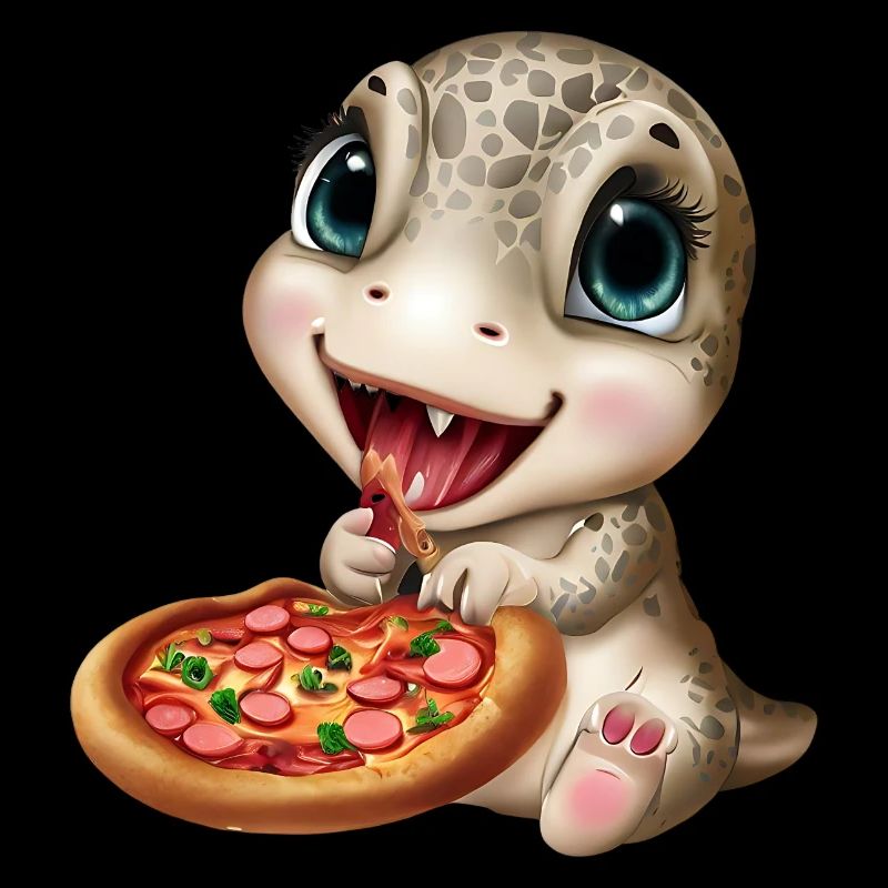 Dinosaurs love pizza
