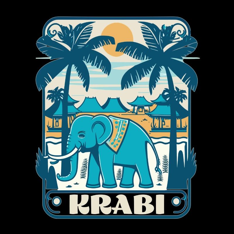 Backpacker Trip Thai Elephant Krabi Thaïlande