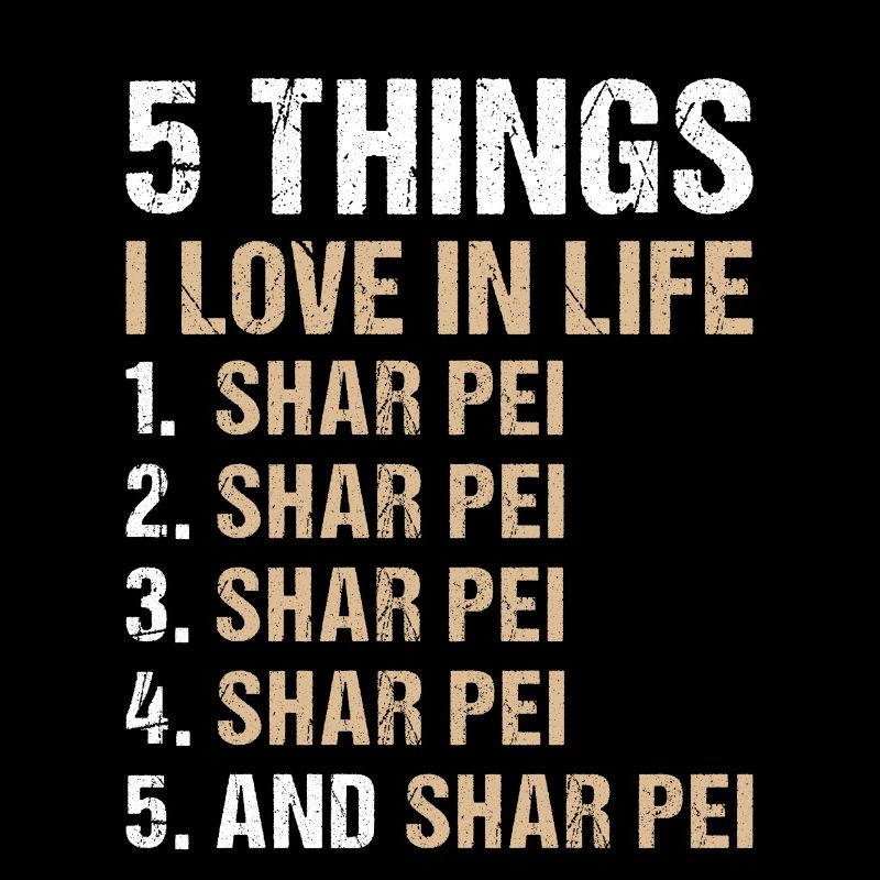 5 choses que j’aime dans la vie Shar Pei