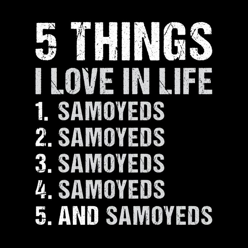 5 choses que j’aime dans la vie Samoyède