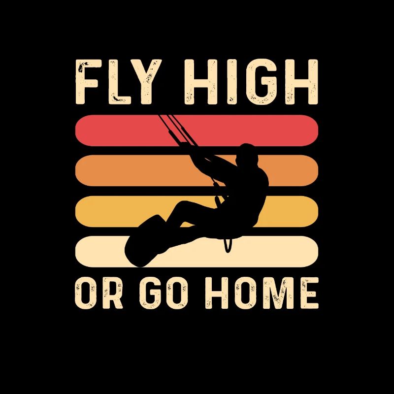 Hoch Fliegen Oder Nach Hause Gehen. Kitesurfen