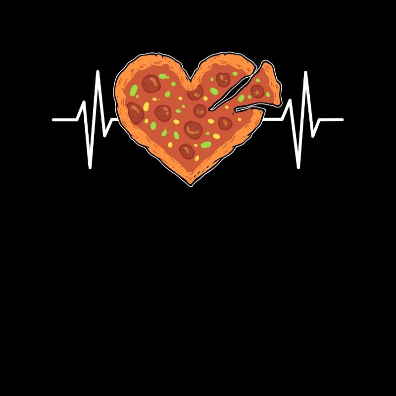 Heartbeat pizza. ECG pulse pizza maker pizza baking
