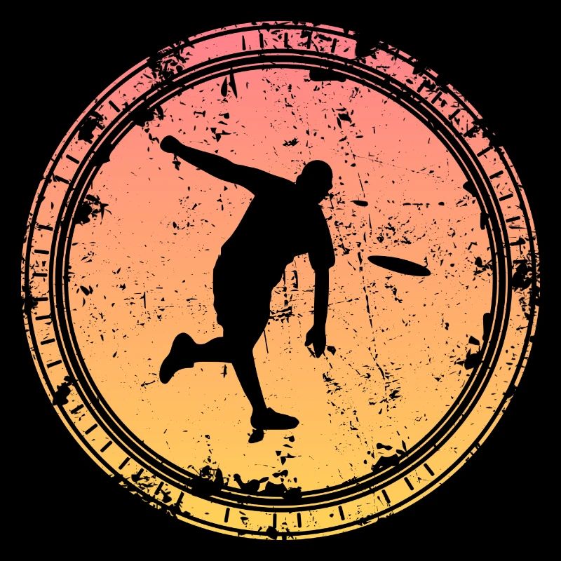 Lecteur de disc golf Disc Golf rétro Disc Golfer Motif