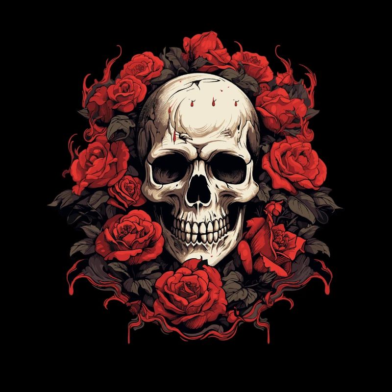 Crâne et Roses