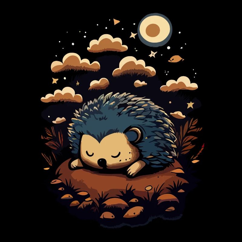Cute Hedgehog Sleeping