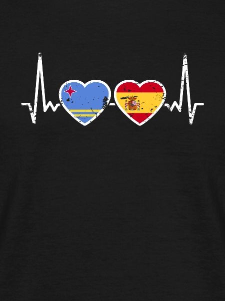 Aruba Spanje Vintage Heartbeat Vlag Spaans