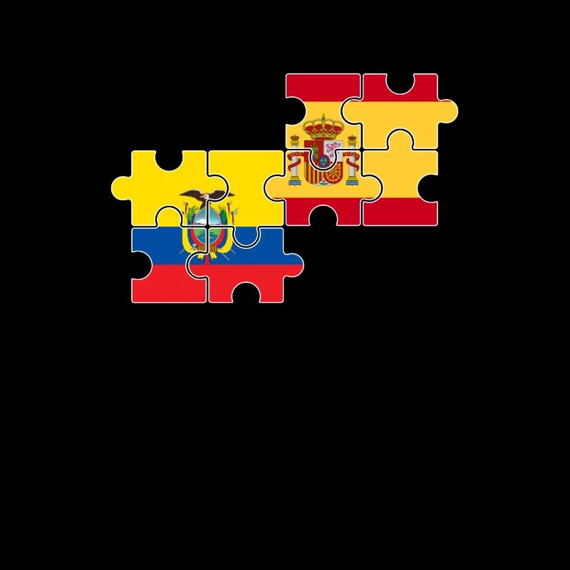 Equateur Espagne Drapeau Espagnols Équatoriens