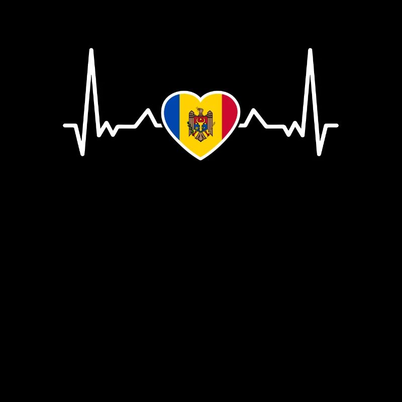 Moldavie battement de cœur Drapeau moldave Drapeau moldave