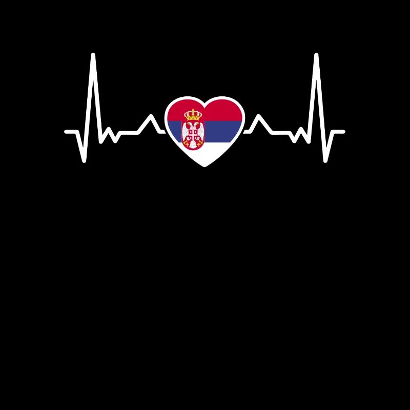 Serbie Heartbeat Drapeau serbe Serbe