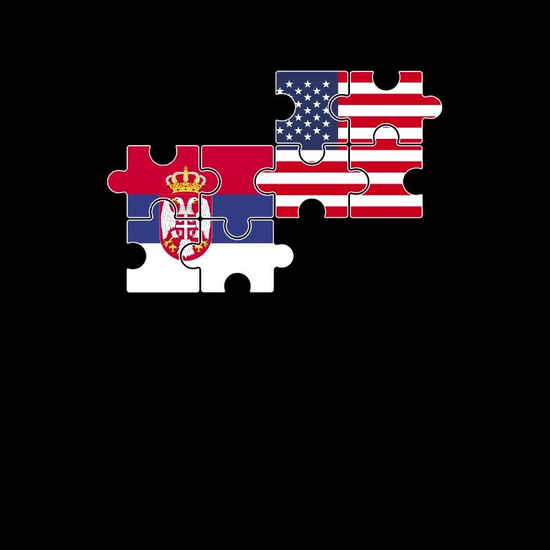 Serbie États-Unis Drapeau Serbe américain