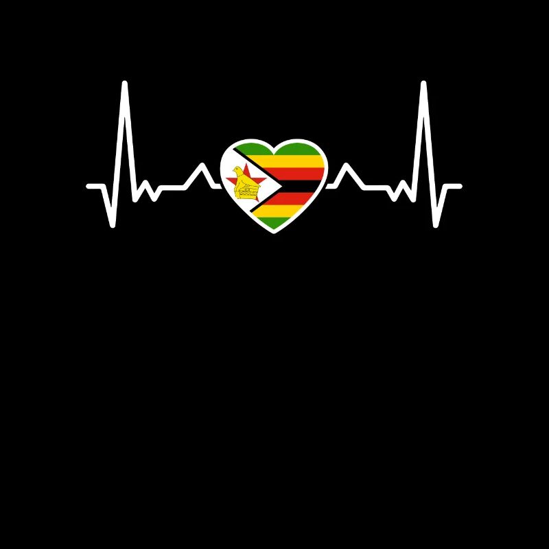 Zimbabwe Heartbeat Drapeau zimbabwéen Zimbabwéen