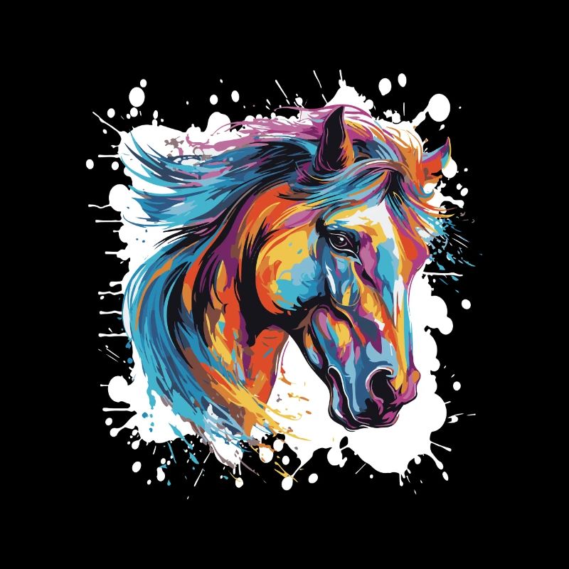 Pferd Tier Pop Art Kopf