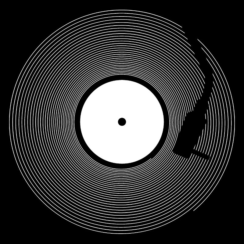 Disque vinyle minimaliste DJ