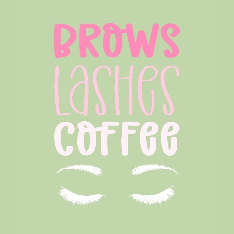 Eyebrow eyelashes coffee. Microblading