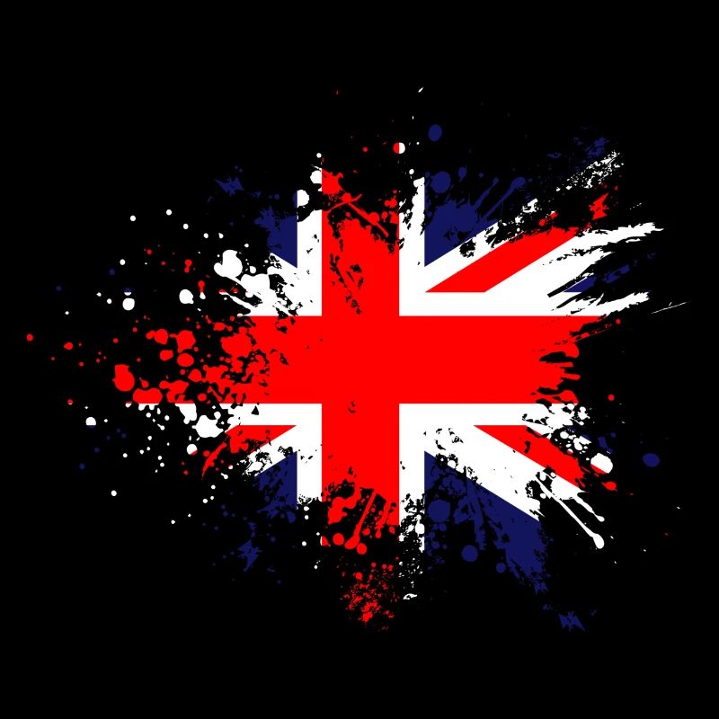 Großbritannien Flagge Spritzer Union Jack Klecks