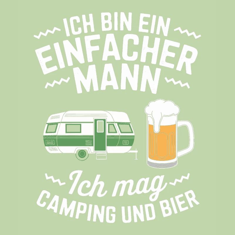 Bin Ein Mann Spruch Camping Bier Unterhopft Papa