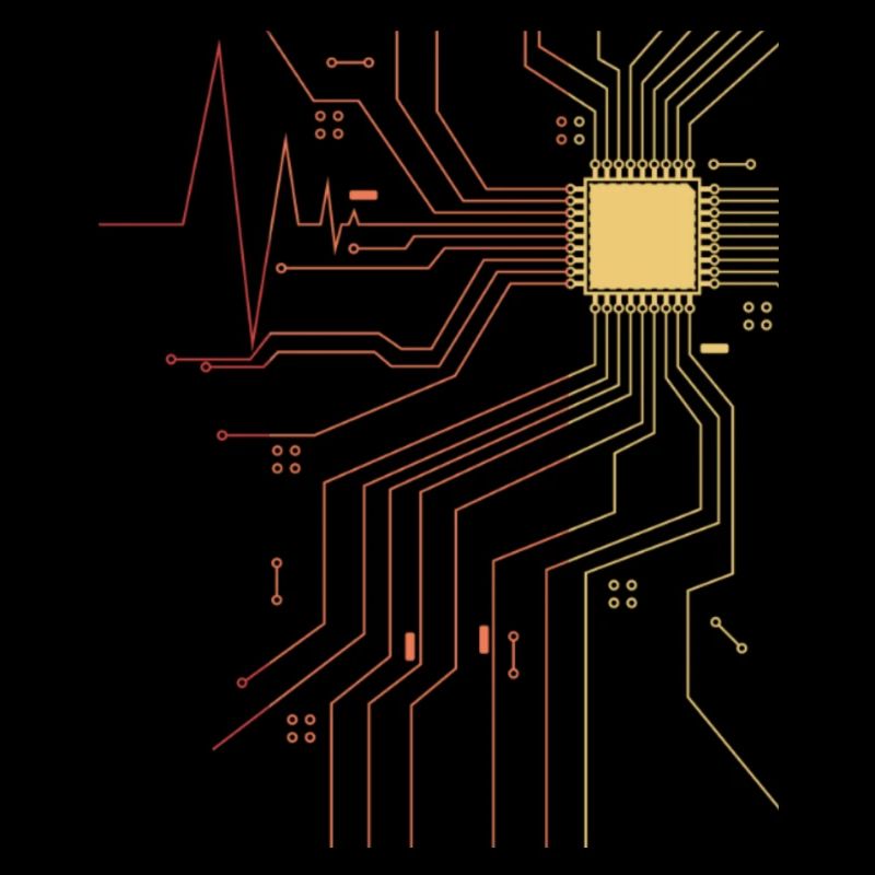 Retro Heartbeat Computer Scientist Gift for Nerds