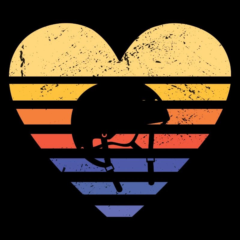 Sport Retro Sunset Heart Roller Derby
