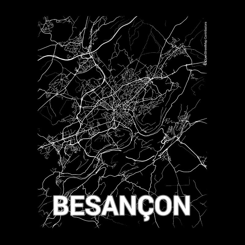 Plan de la ville de Besançon et rues