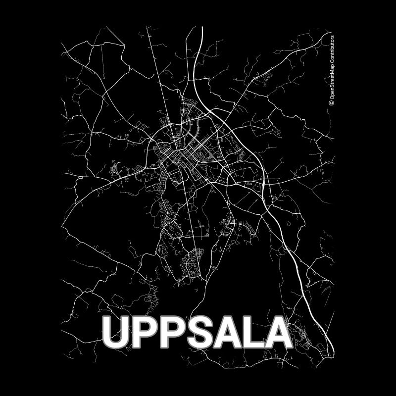 Plan de la ville et rues d’Uppsala
