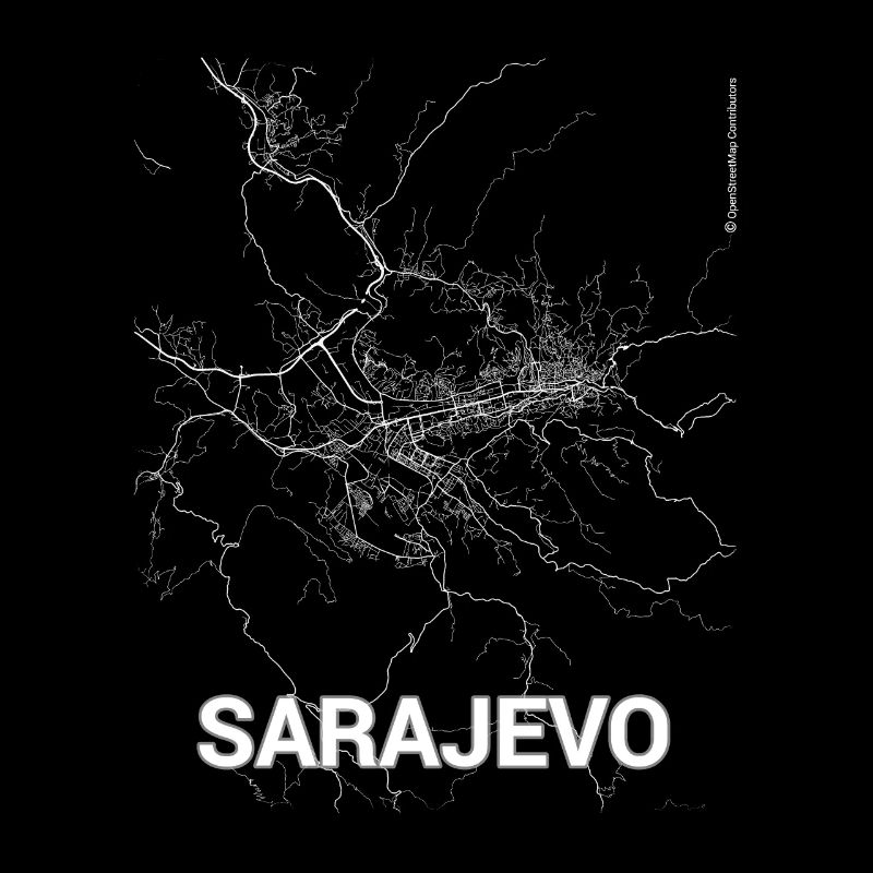 Plan de la ville de Sarajevo et rues