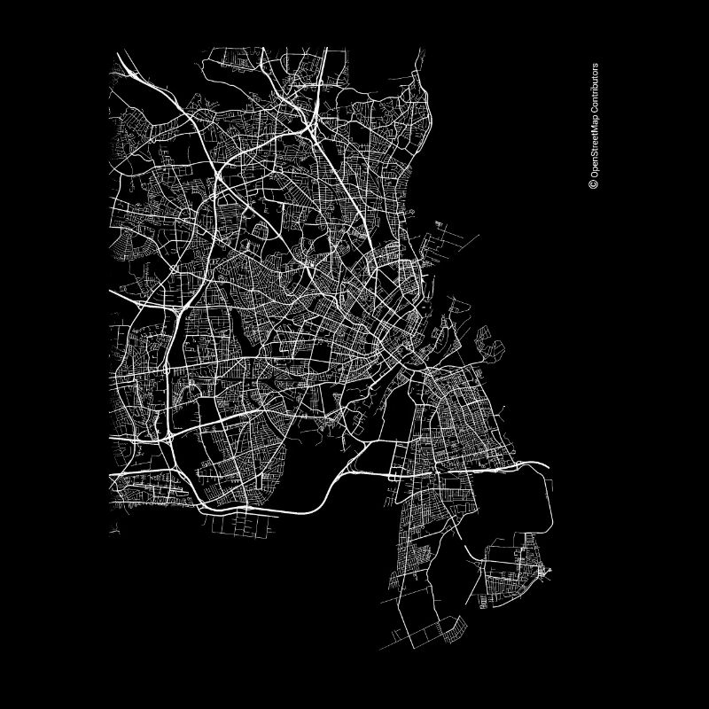 Plan et rues de la ville de Copenhague