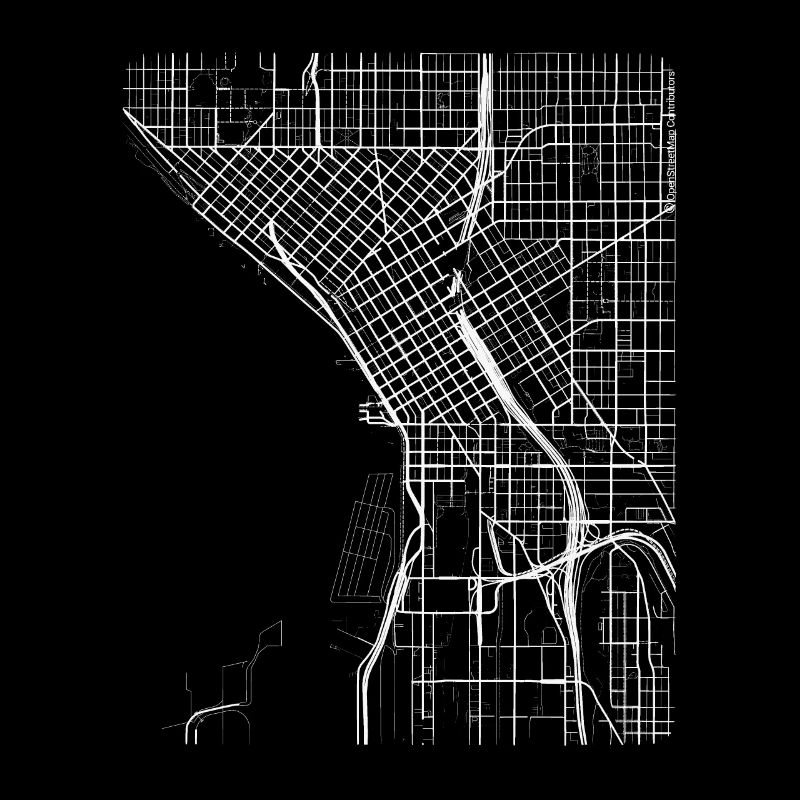 Plan et rues de la ville de Seattle