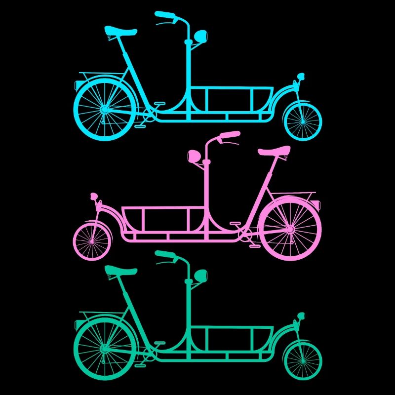 Colorful cargo bikes,