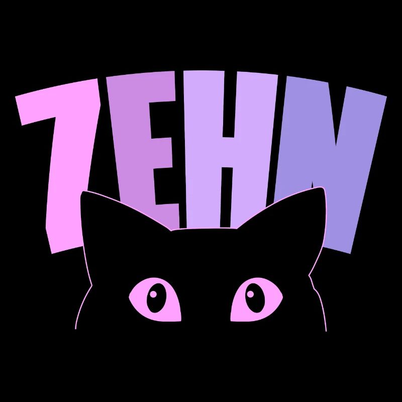 10. Geburtstag Mädchen 10 Jahre alt Kätzchen Katze