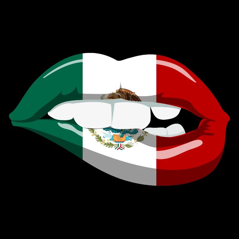 Mexique drapeau lèvres bouche drapeau mexicain